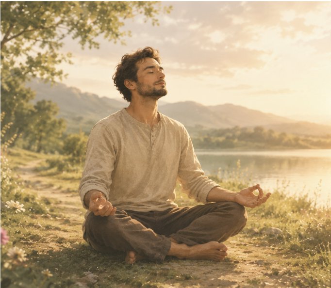 homme en méditation